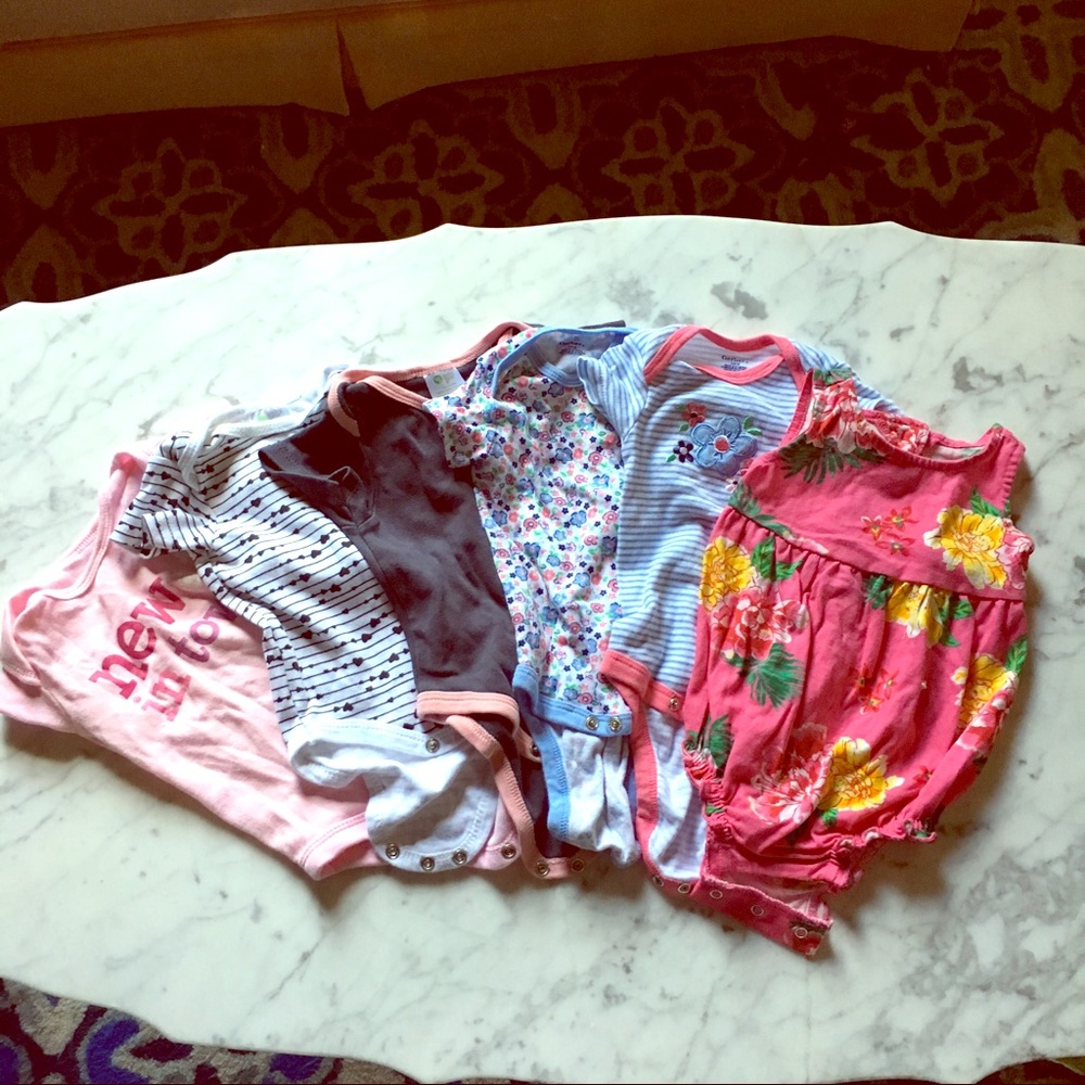 Baby girl onesies carters 6 months